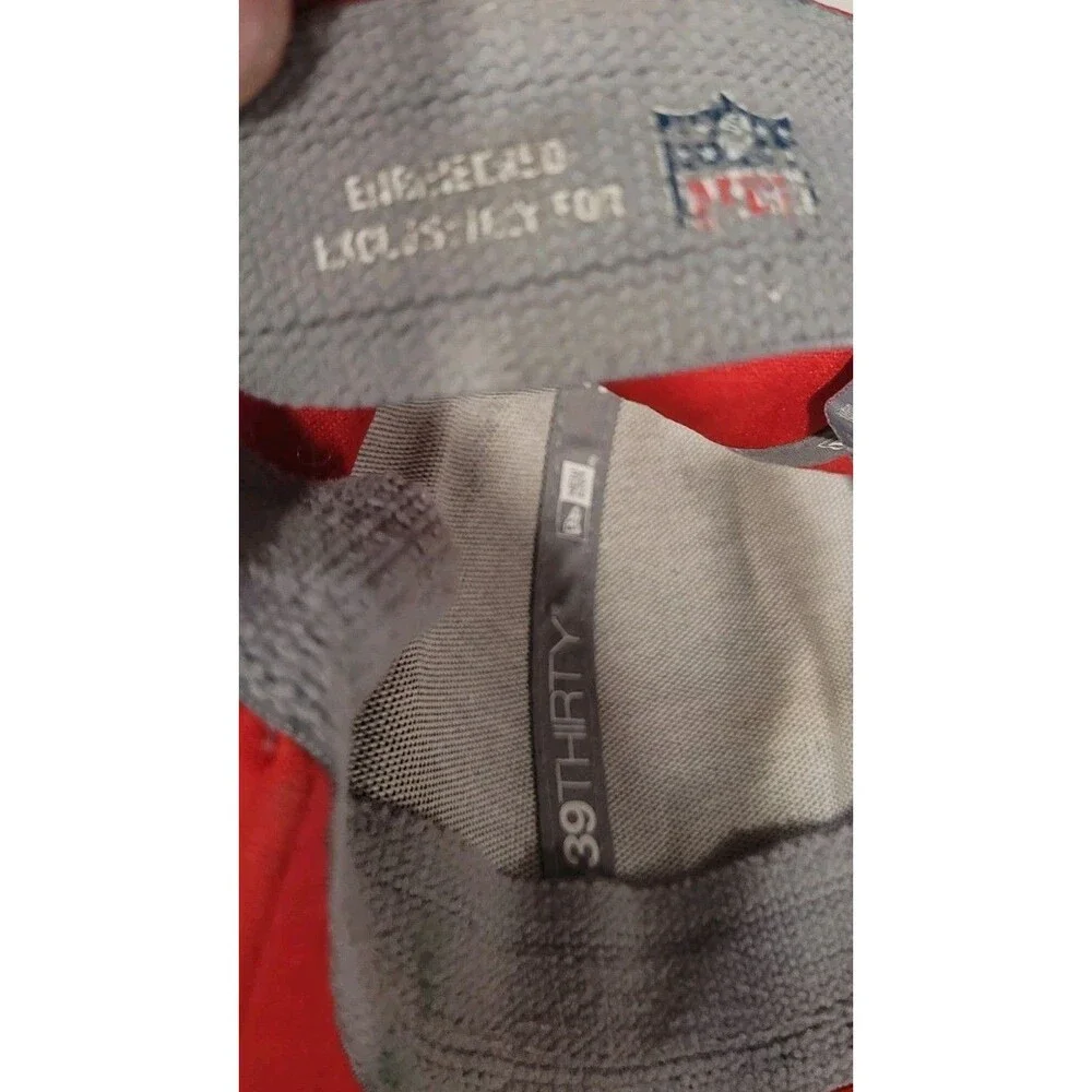 New England Patriots Hat Red Mesh Head Logo New Era 39Thirty M/L NFL